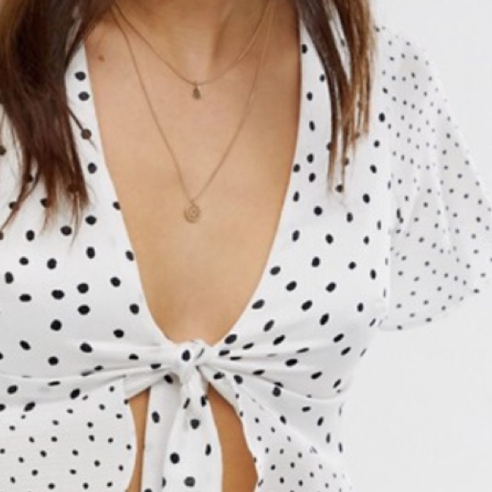 ASOS multirow gold necklace